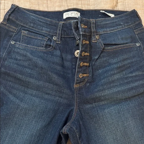 SOPHIA Dark Blue Flared Jeans - Picture 2 of 7